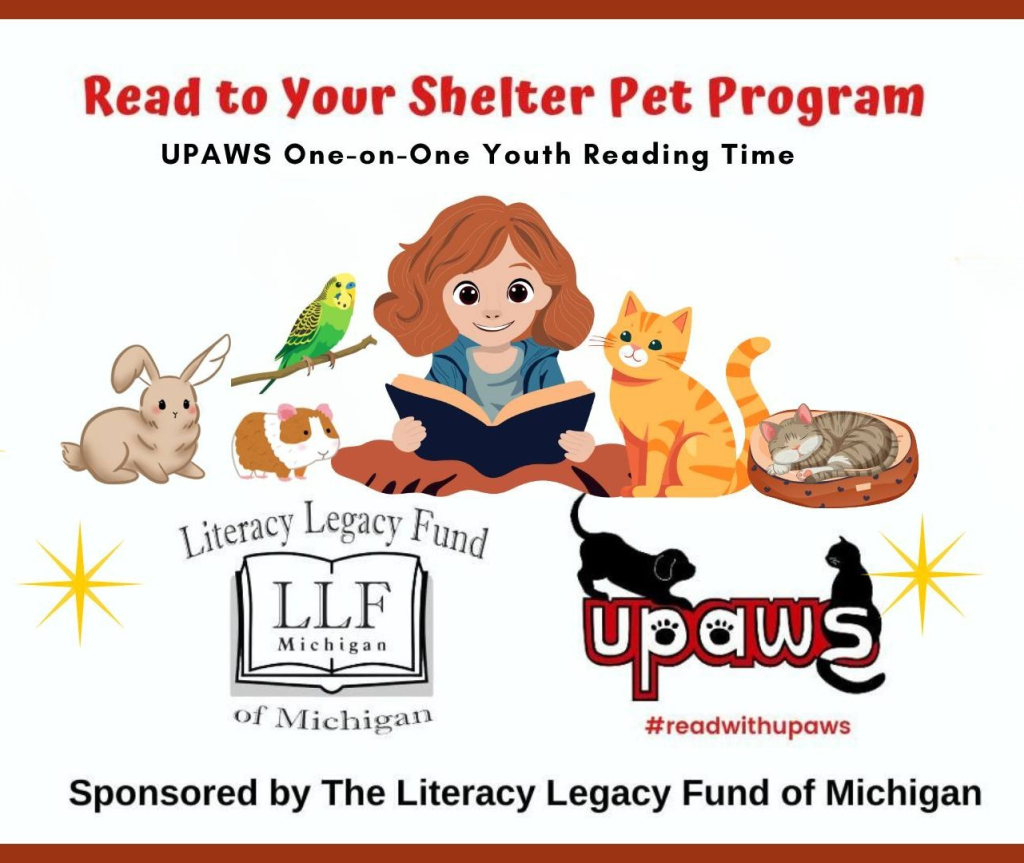 Read to Your Shelter Pet Program - Upper Peninsula Animal Welfare Shelter